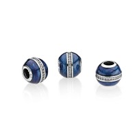Pandora Charm Orbit Midnight Blue Enamel Clear CZ Jewelry Pandora Charm Orbit Midnight Blue Enamel Clear CZ Jewelry
