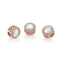 Pandora Charm Radiant Hearts Rose Clear CZ Jewelry Pandora Charm Radiant Hearts Rose Clear CZ Jewelry