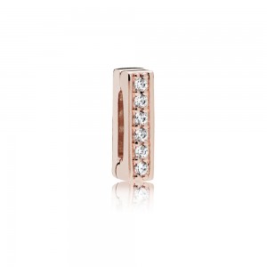 Pandora Charm Reflexions Timeless Sparkle Clip Rose Clear CZ Jewelry