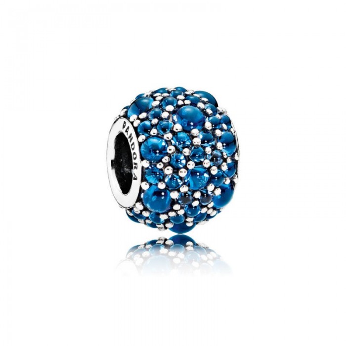Pandora Charm Shimmering Droplets London Blue Crystal Jewelry