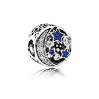 Pandora Charm Vintage Night Sky Shimmering Midnight Blue Enamel Jewelry Pandora Charm Vintage Night Sky Shimmering Midnight Blue Enamel Jewelry