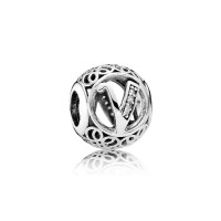 Pandora Charm Vintage V Clear CZ Jewelry Pandora Charm Vintage V Clear CZ Jewelry