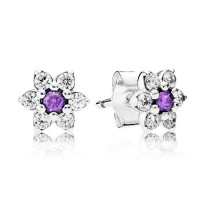 Pandora Earring Forget Me Not Floral Stud CZ Jewelry Pandora Earring Forget Me Not Floral Stud CZ Jewelry