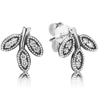 Pandora Earring Leafs Nature Stud Jewelry Pandora Earring Leafs Nature Stud Jewelry