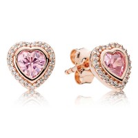 Pandora Earring Pink Love Stud Rose Gold Jewelry Pandora Earring Pink Love Stud Rose Gold Jewelry
