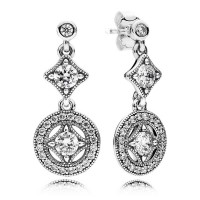 Pandora Earring Vintage Allure Dropper CZ Jewelry Pandora Earring Vintage Allure Dropper CZ Jewelry