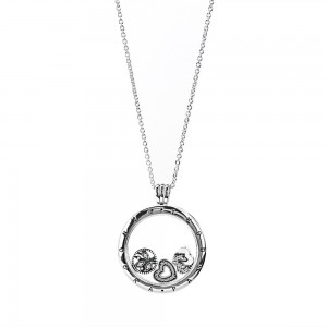 Pandora Necklace Silver Petite Memories Large Family Family Locket Jewelry