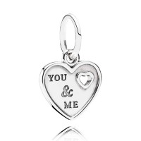 Pandora Necklace You And Me' Heart Dropper Love Pendant Jewelry Pandora Necklace You And Me' Heart Dropper Love Pendant Jewelry