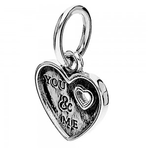 Pandora Necklace You And Me' Heart Dropper Love Pendant Jewelry