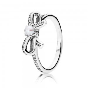 Pandora Ring Delicate Sentiments Pearl Bow Bows Jewelry