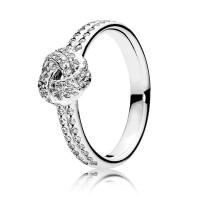 Pandora Ring Love Knot Pave CZ Sterling Silver Jewelry Pandora Ring Love Knot Pave CZ Sterling Silver Jewelry