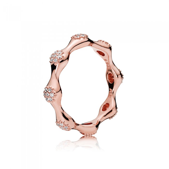 Pandora Ring Modern LovePods Rose Clear CZ Jewelry