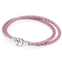 Pandora Bracelet And Pink Braided 925 Silver Jewelry Pandora Bracelet And Pink Braided 925 Silver Jewelry