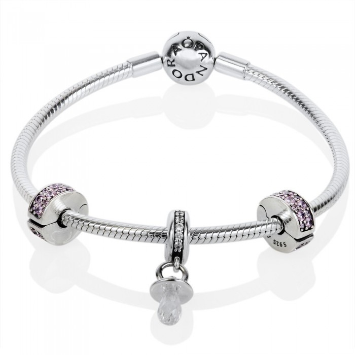 Pandora Bracelet Baby Girl Christening Baby Complete Jewelry