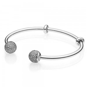 Pandora Bracelet Open Bangle Cubic Zirconia Jewelry