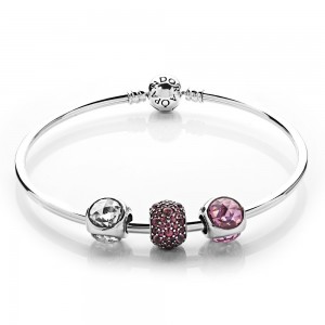 Pandora Bracelet Radiant Droplet Complete Bangle CZ Jewelry