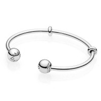 Pandora Bracelet Sleek Open Logo Bangle Jewelry Pandora Bracelet Sleek Open Logo Bangle Jewelry