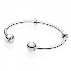 Pandora Bracelet Sleek Open Logo Bangle Jewelry