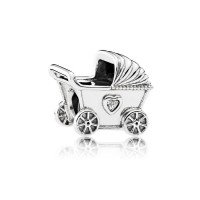 Pandora Charm Baby's Pram Clear CZ Jewelry Pandora Charm Baby's Pram Clear CZ Jewelry