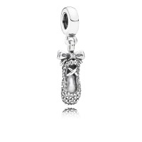 Pandora Charm Ballet Slipper Dangle Clear CZ Jewelry Pandora Charm Ballet Slipper Dangle Clear CZ Jewelry