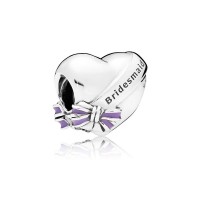 Pandora Charm Best Bridesmaids Transparent Purple Enamel Jewelry Pandora Charm Best Bridesmaids Transparent Purple Enamel Jewelry