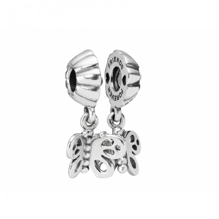 Pandora Charm Best Friends Forever Butterfly Two Part Jewelry