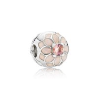 Pandora Charm Blooming Dahlia Clip Cream Enamel Blush Pink Crystal Jewelry Pandora Charm Blooming Dahlia Clip Cream Enamel Blush Pink Crystal Jewelry