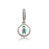 Pandora Charm Boy Stick Figure Dangle Mixed Enamel Jewelry Pandora Charm Boy Stick Figure Dangle Mixed Enamel Jewelry
