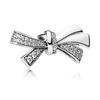 Pandora Charm Brilliant Bow Clear CZ Jewelry Pandora Charm Brilliant Bow Clear CZ Jewelry