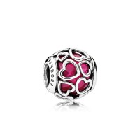 Pandora Charm Cerise Encased in Love Cerise Crystal Jewelry Pandora Charm Cerise Encased in Love Cerise Crystal Jewelry