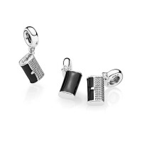 Pandora Charm Clutch Bag Dangle Black Enamel Clear CZ Jewelry Pandora Charm Clutch Bag Dangle Black Enamel Clear CZ Jewelry