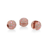 Pandora Charm Cosmic Stars Clip RosePink Clear CZ Jewelry Pandora Charm Cosmic Stars Clip RosePink Clear CZ Jewelry