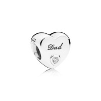 Pandora Charm Dad's Love Clear CZ Jewelry Pandora Charm Dad's Love Clear CZ Jewelry