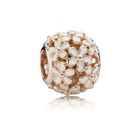 Pandora Charm Darling Daisy Meadow Rose White Enamel Jewelry Pandora Charm Darling Daisy Meadow Rose White Enamel Jewelry
