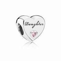 Pandora Charm Daughter's Love Pink CZ Jewelry Pandora Charm Daughter's Love Pink CZ Jewelry