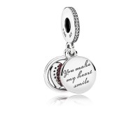 Pandora Charm Devoted Heart Dangle Pink Enamel Clear CZ Jewelry Pandora Charm Devoted Heart Dangle Pink Enamel Clear CZ Jewelry