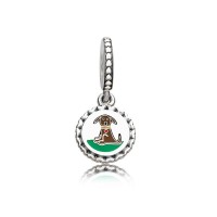 Pandora Charm Dog Stick Figure Dangle Mixed Enamel Jewelry Pandora Charm Dog Stick Figure Dangle Mixed Enamel Jewelry