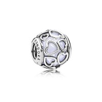 Pandora Charm Encased in Love Opalescent White Crystal Jewelry Pandora Charm Encased in Love Opalescent White Crystal Jewelry
