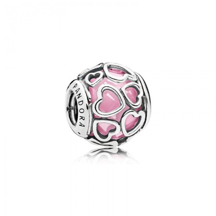 Pandora Charm Encased in Love Pink CZ Jewelry