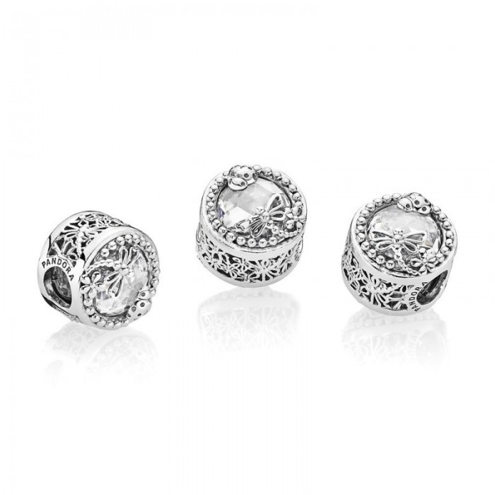 Pandora Charm Enchanted Nature Clear CZ Jewelry