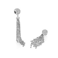 Pandora Charm Enchanted Tassel Pendant Clear CZ Jewelry Pandora Charm Enchanted Tassel Pendant Clear CZ Jewelry