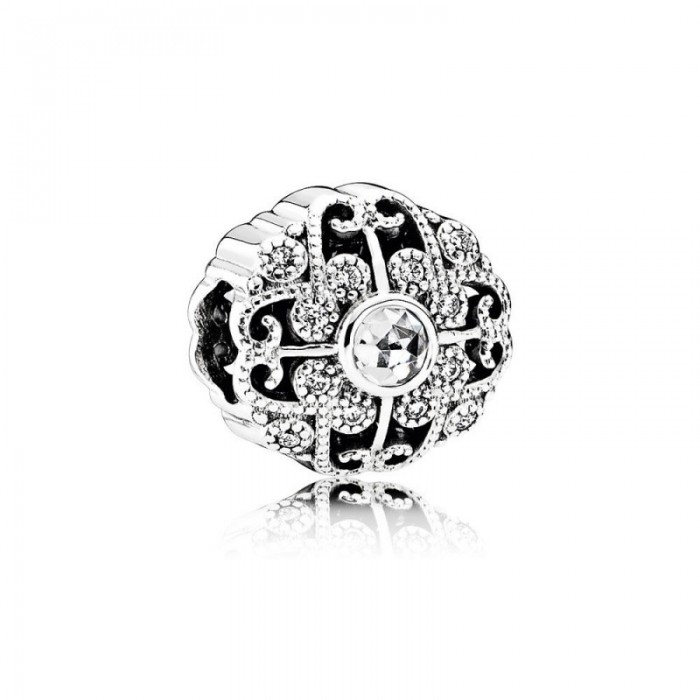 Pandora Charm Fairytale Bloom Clear CZ Jewelry