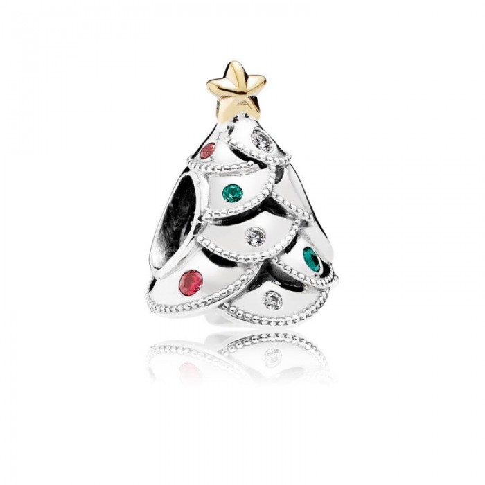 Pandora Charm Festive Tree Multi Colored CZ Jewelry