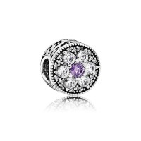 Pandora Charm Forget Me Not Purple Clear CZ Jewelry Pandora Charm Forget Me Not Purple Clear CZ Jewelry