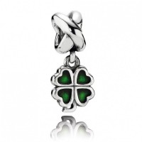 Pandora Charm Four Leaf Clover Dangle Green Enamel Jewelry Pandora Charm Four Leaf Clover Dangle Green Enamel Jewelry