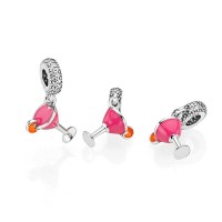 Pandora Charm Fruity Cocktail Dangle Mixed Enamel Clear CZ Jewelry Pandora Charm Fruity Cocktail Dangle Mixed Enamel Clear CZ Jewelry