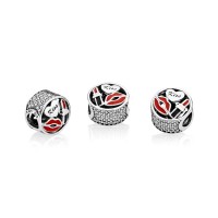Pandora Charm Glamour Kiss Mixed Enamel Clear CZ Jewelry Pandora Charm Glamour Kiss Mixed Enamel Clear CZ Jewelry