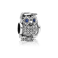 Pandora Charm Graduate Owl Swiss Blue Crystal Clear CZ Jewelry Pandora Charm Graduate Owl Swiss Blue Crystal Clear CZ Jewelry