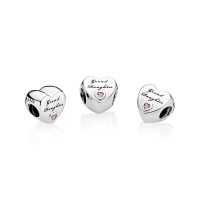 Pandora Charm Granddaughter's Love Pink CZ Jewelry