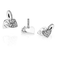Pandora Charm Heart Winter Dangle Clear CZ Jewelry Pandora Charm Heart Winter Dangle Clear CZ Jewelry